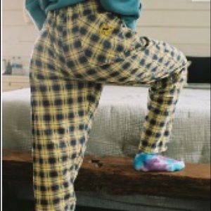 Skidz yellow plaid pants